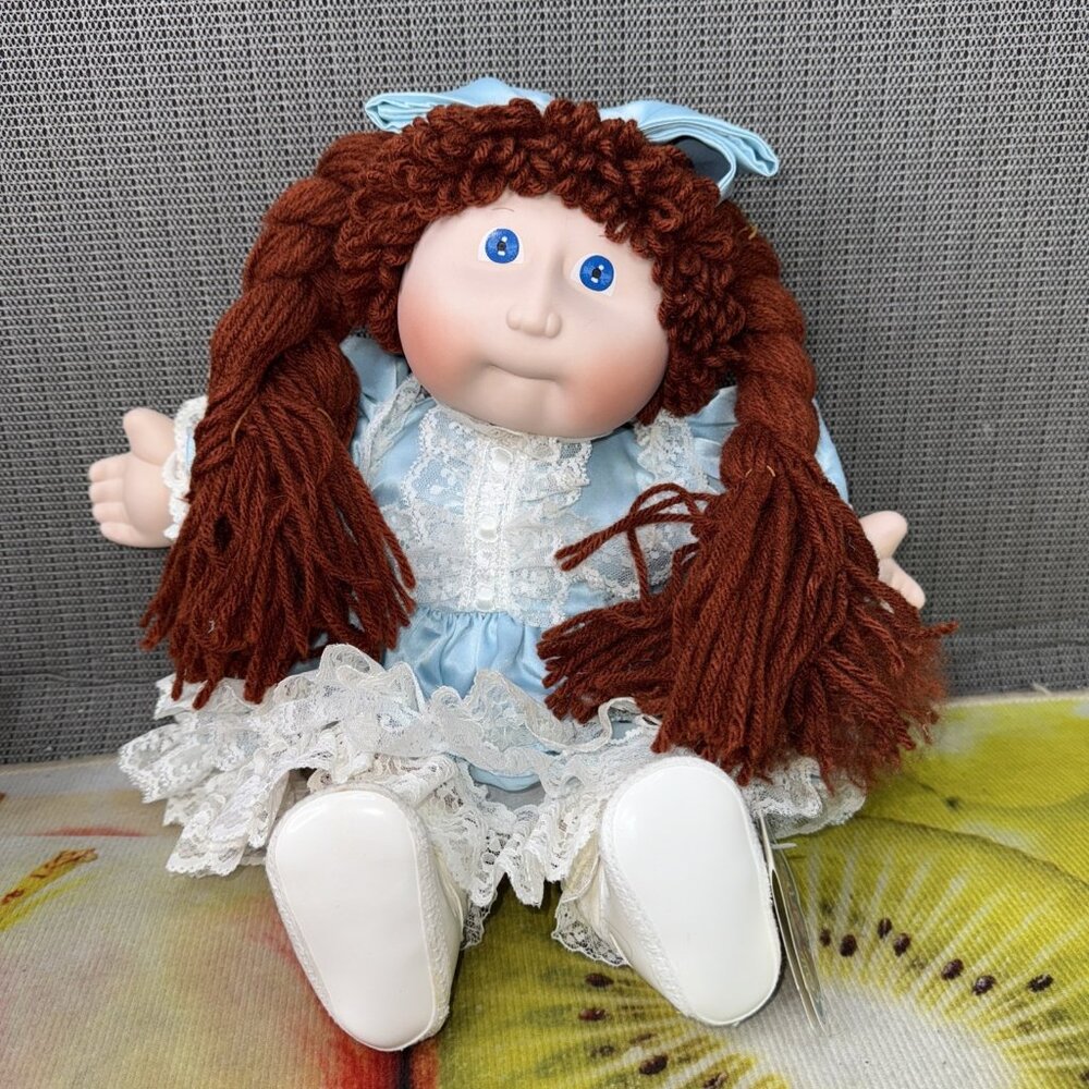 Vintage 1985 Cabbage Patch Kids CORY LYNN Porcelain Girl Doll  Red Hair